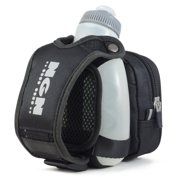 Running Water Bottle Handheld  Hydration Bottle & Pack with Zippered –  Engine Design Group