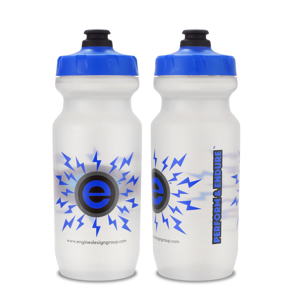 50 Strong Sports Squeeze Water Bottle 2 Pack - 22 oz. BPA Free Easy Open Push/Pull Cap - Fits in Most Bike Cages, Black
