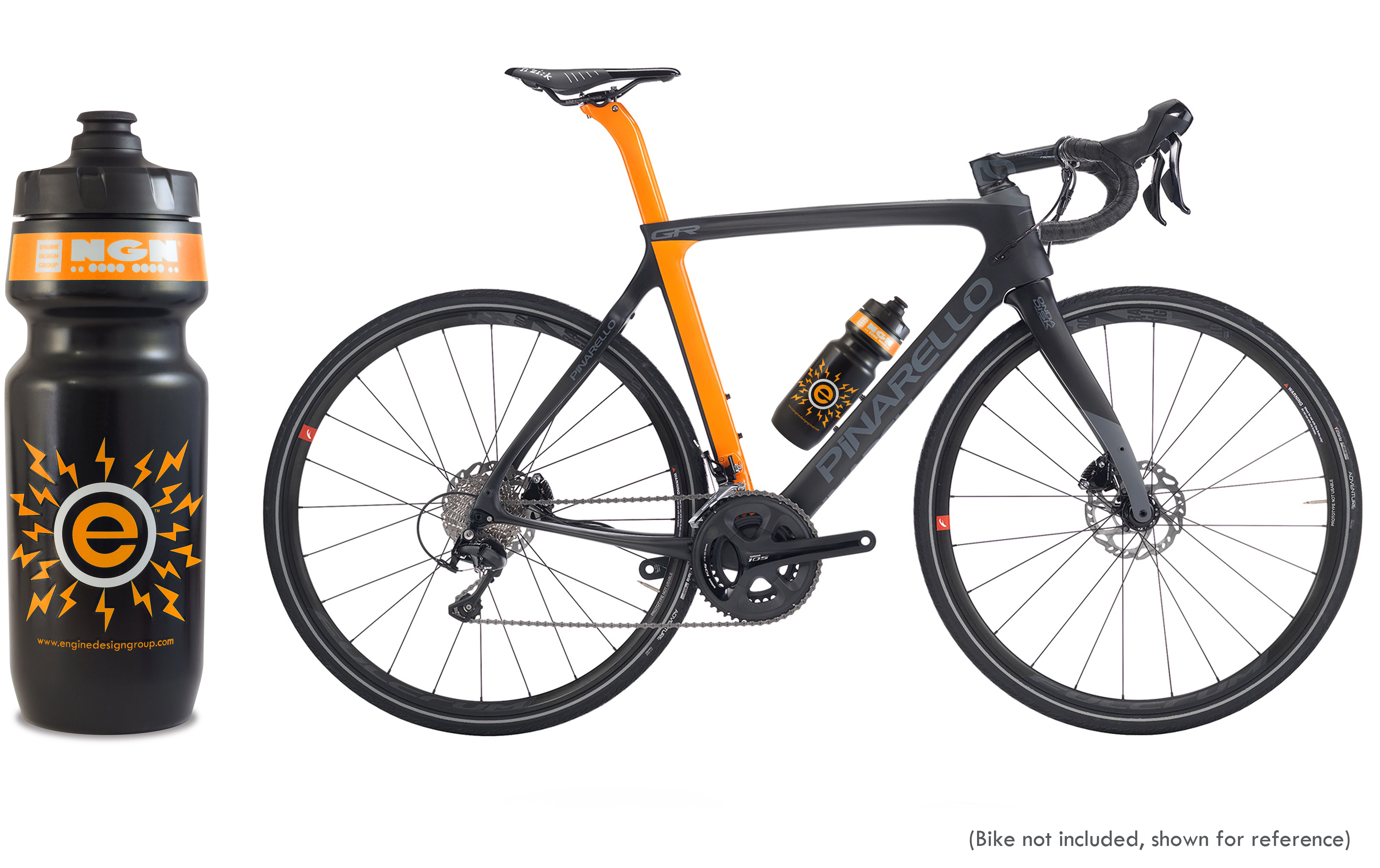 NGN Sport High Performance Bike Water Bottles 21 oz | Black & Yellow (2-Pack)